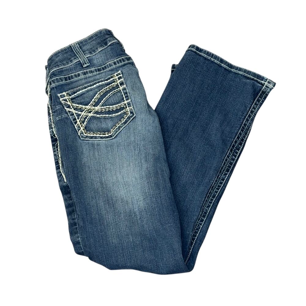 Ariat Real Women's Mid Rise Boot Cut Jeans Pre-Owned Size 32R - Picture 8 of 8